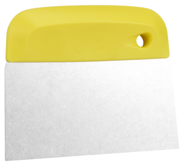 Dough Cutter/Scraper, Stainless Steel Blade, Flexible, 146 mm, Yellow